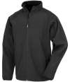 RS901B R901Y Result Recycled Kids Two Layer Printable Soft Shell Jacket Black colour image